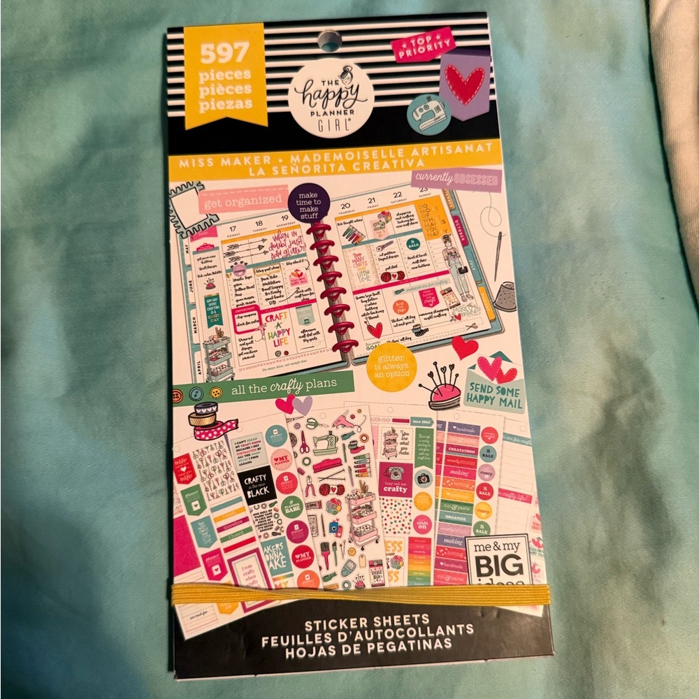 The Happy Planner Miss Maker Sticker book- Vibrant Multicolor